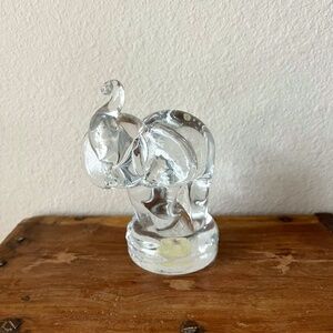 Ron Hinkle 2002 Glass Elephant Figurine Paperweight Room Decor